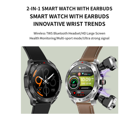 Smart Watch with 1.52 Inch IPS Screen BT Earphone
