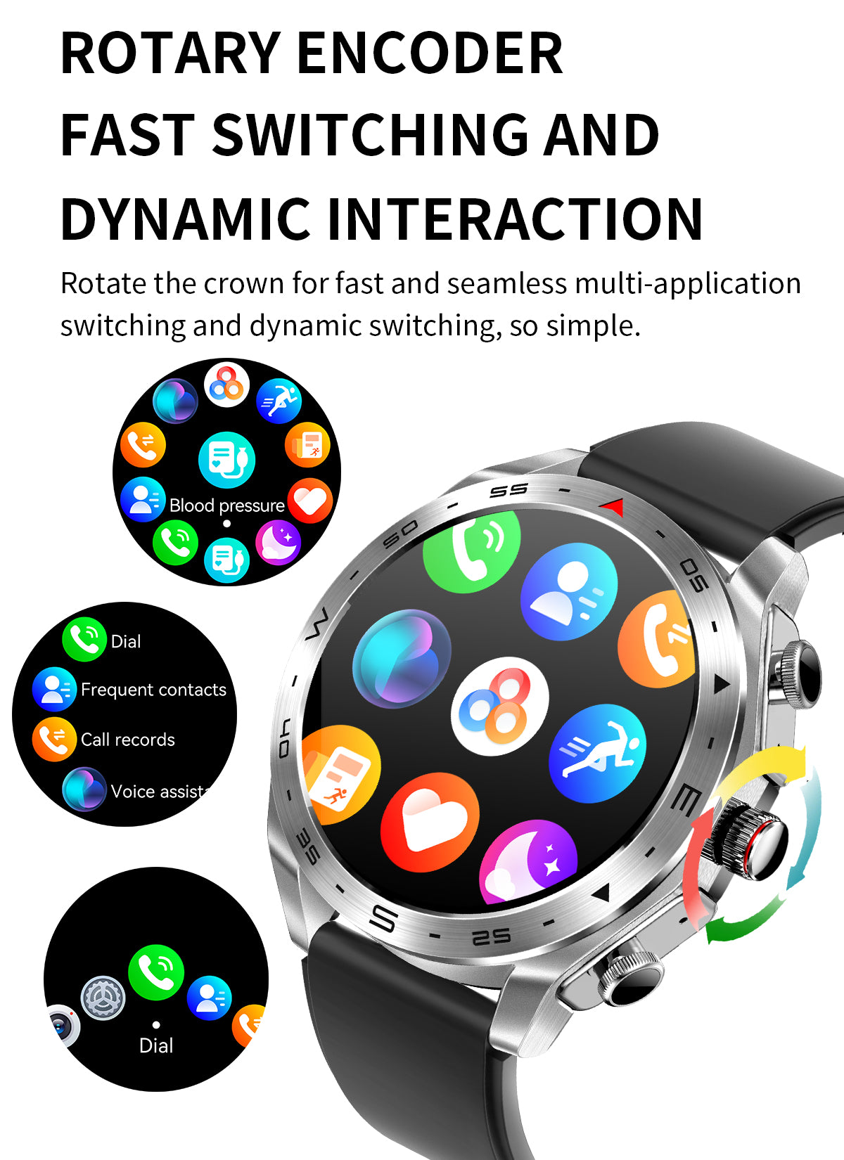 Smart Watch with 1.52 Inch IPS Screen BT Earphone